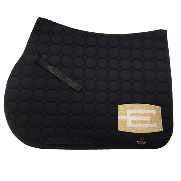 Equiline Hoppschabrak svart, E-logga guld