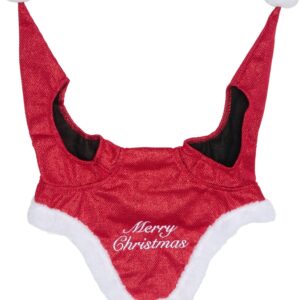 Horse Guard Mesh Glitter Luva Merry Christmas, Röd